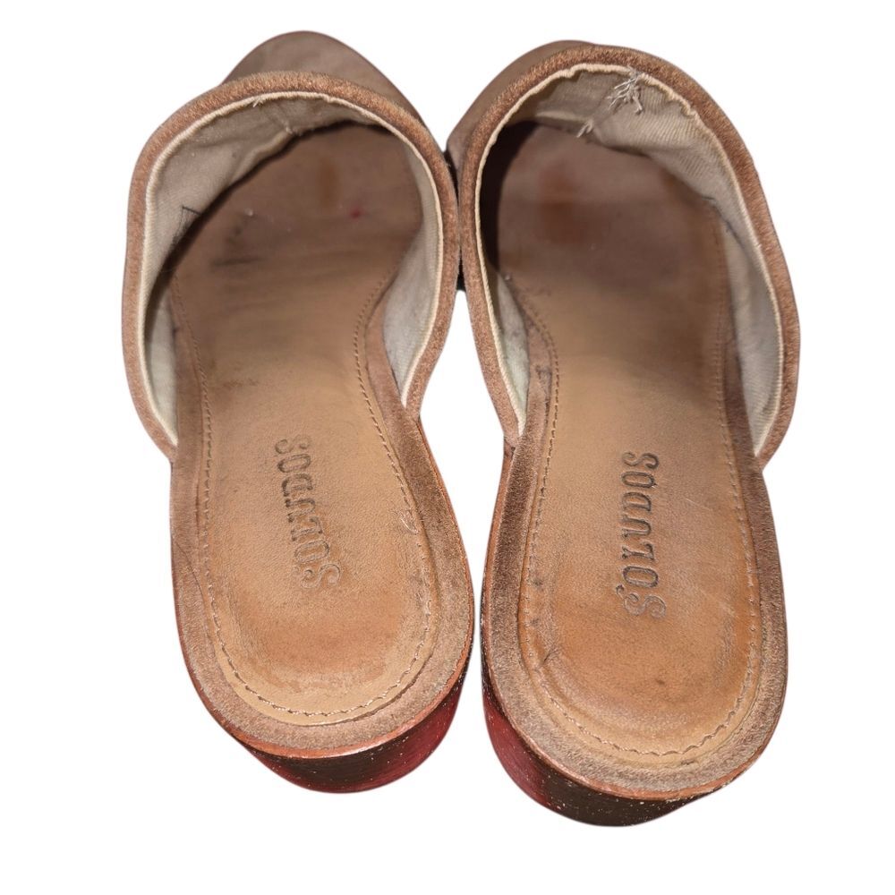 Soludos Tan Suede Venetian Mule Clog Size 6 Women's - Picture 6 of 9